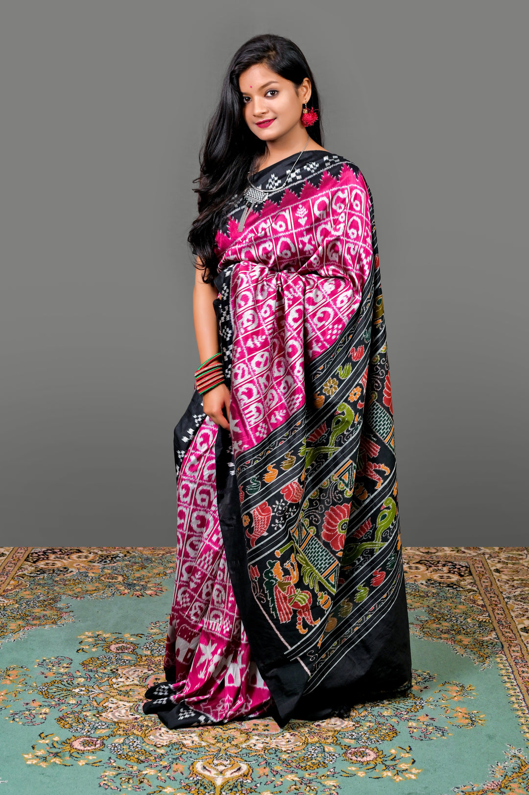 ANANDI SUPER FINE MULBERRY ODIA AKSHAR SILK SAREE