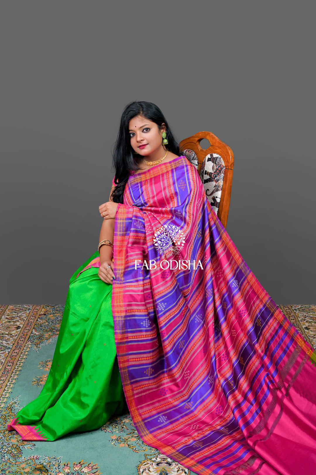 SAMANTARA" DOUBLE ANCHAL BERHAMPURI SILK PATTA