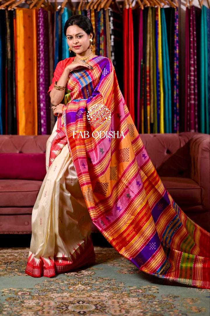 TRADITIONAL DOUBLE ANCHAL BERHAMPURI PATTA SAREE