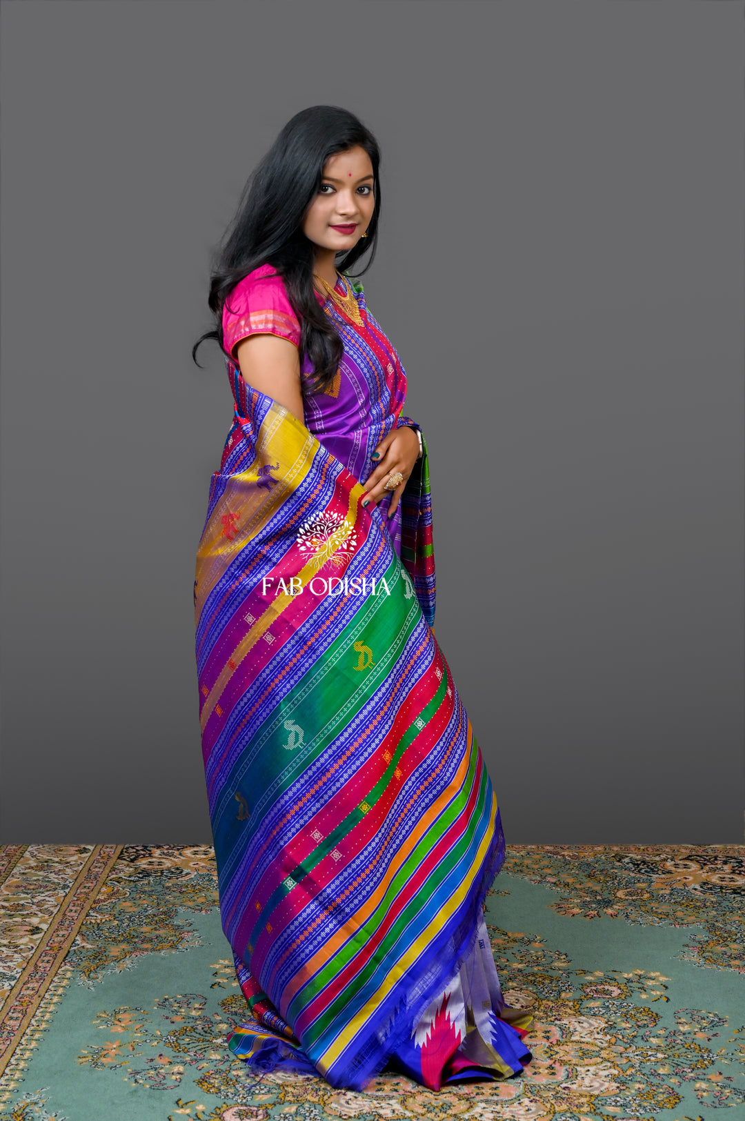 "CHANDINI SHRINGAR" PRECIOUS DOUBLE ANCHAL BERHAMPURI PATTA SAREE