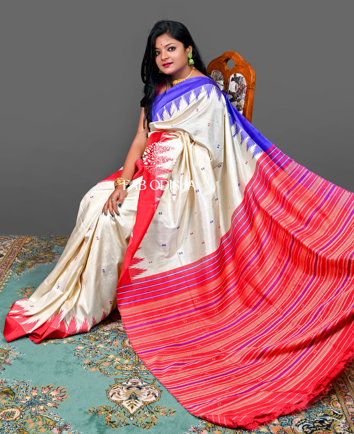 PEARLY ETHEREAL ELITE BERHAMPURI SILK PATTA SAREE