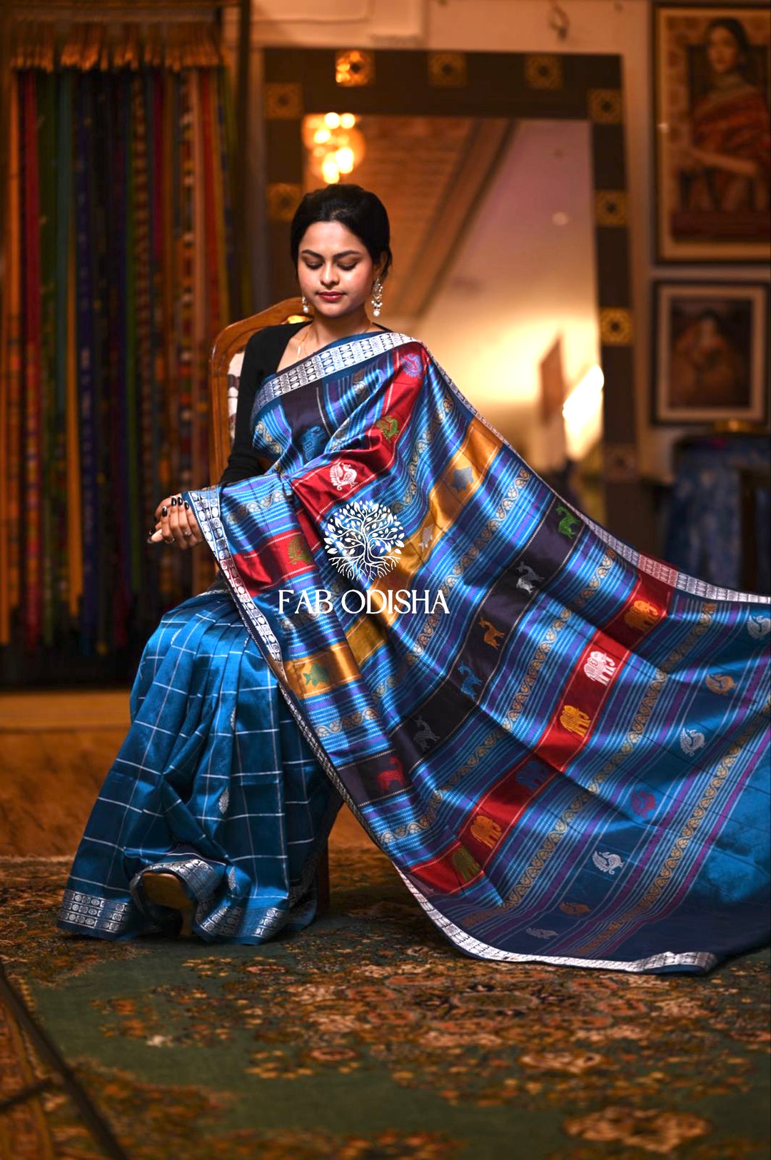 TOPAZ CHECKERED DOUBLE ANCHAL BERHAMPURI PATTA