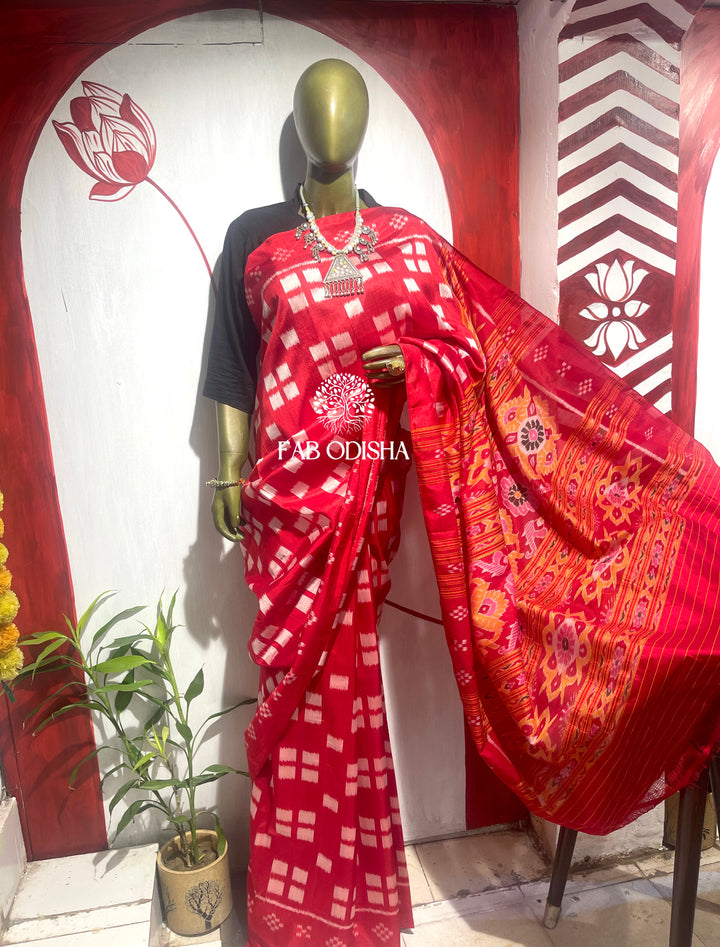 ELITE PASSAPALI LAAL MULBERRY SILK SAREE