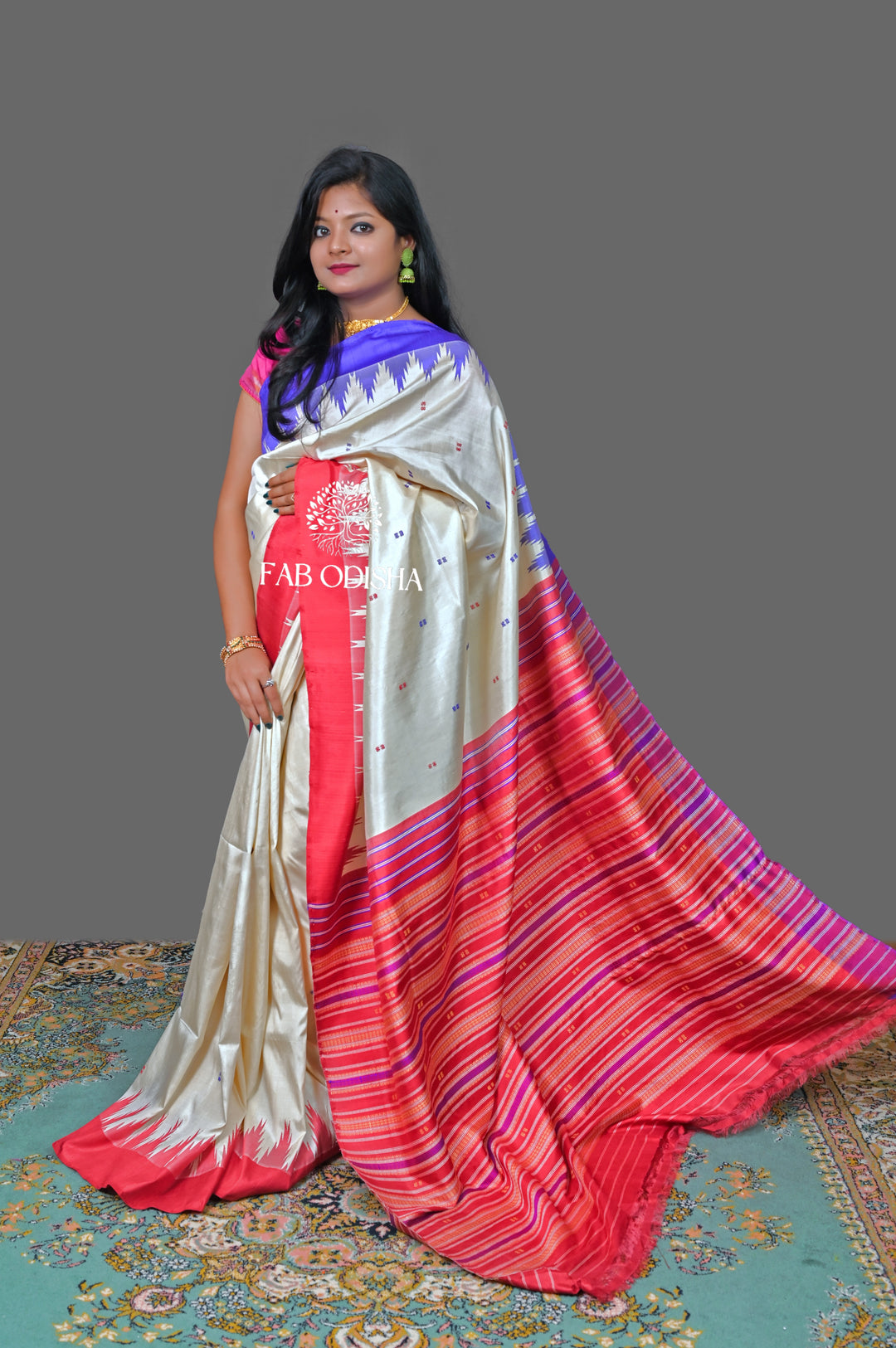 PEARLY ETHEREAL ELITE BERHAMPURI SILK PATTA SAREE