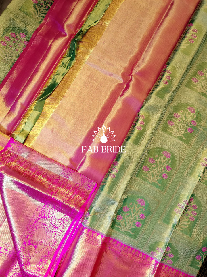 "JHAROKA-E-GULSHAN" PURE TISSUE SILK KANJIVARAM SAREE