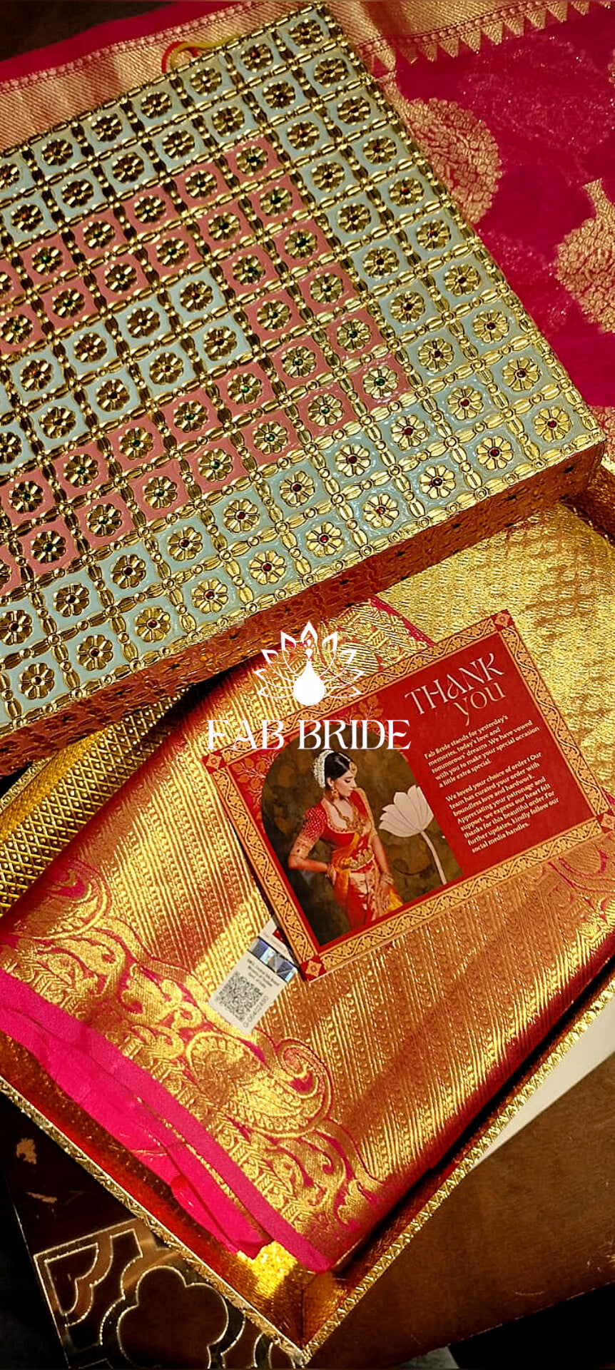 "ROSEGOLD PARADISE" PURE TISSUE SILK KANJIVARAM BRIDAL SAREE