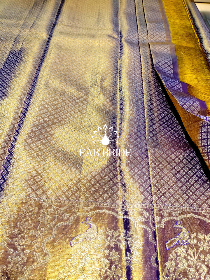 "EARTHY TONES OF LUXURY" PURE TISSUE SILK KANJIVARAM SAREE