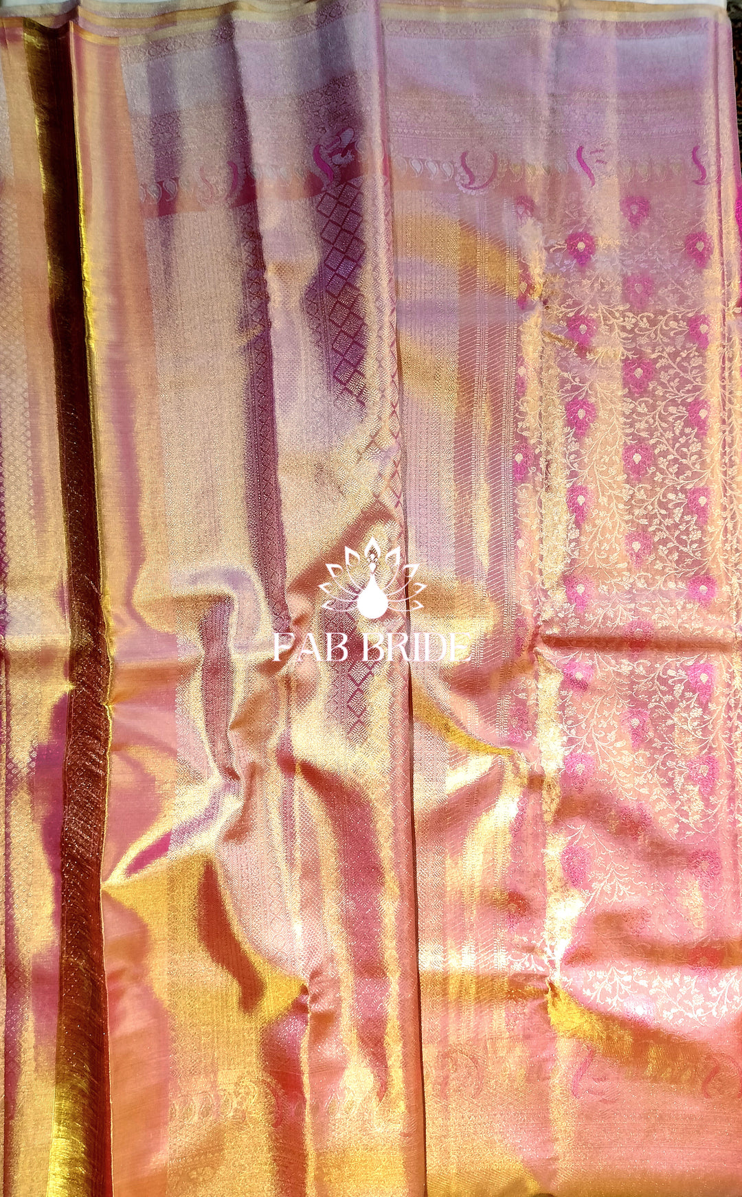 "ROSES FROM PARADISE" PURE TISSUE SILK KANJIVARAM SAREE