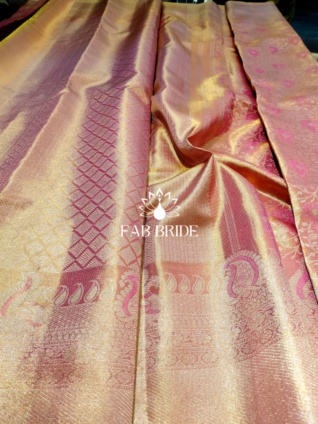 "ROSES FROM PARADISE" PURE TISSUE SILK KANJIVARAM SAREE