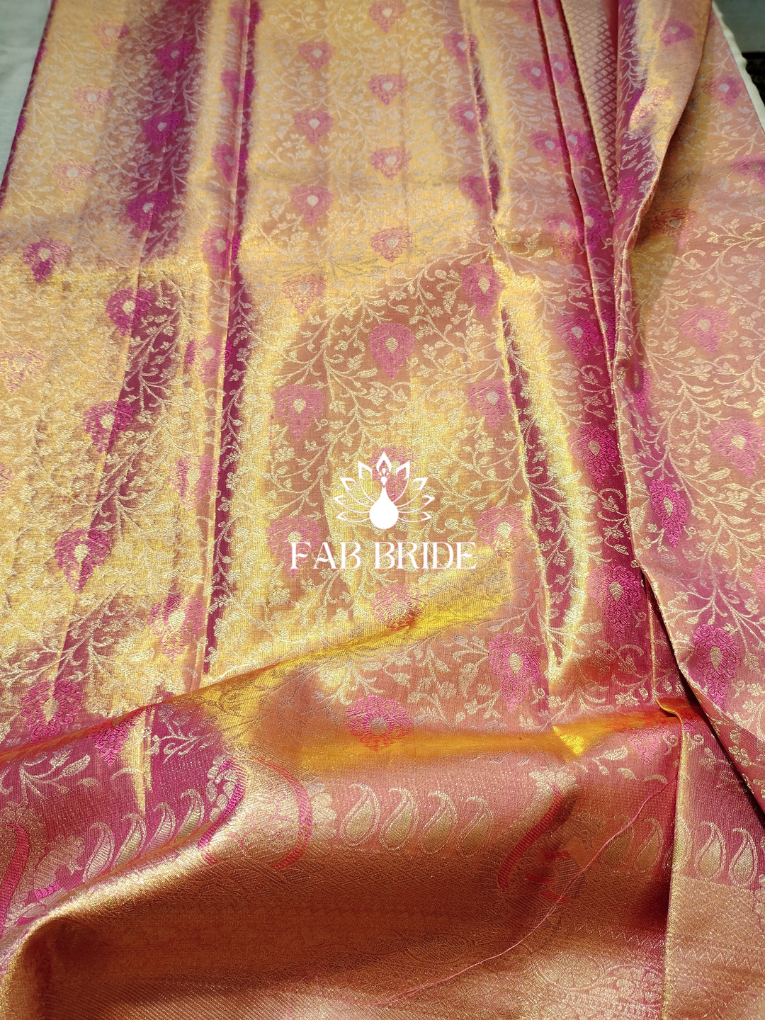 "ROSES FROM PARADISE" PURE TISSUE SILK KANJIVARAM SAREE