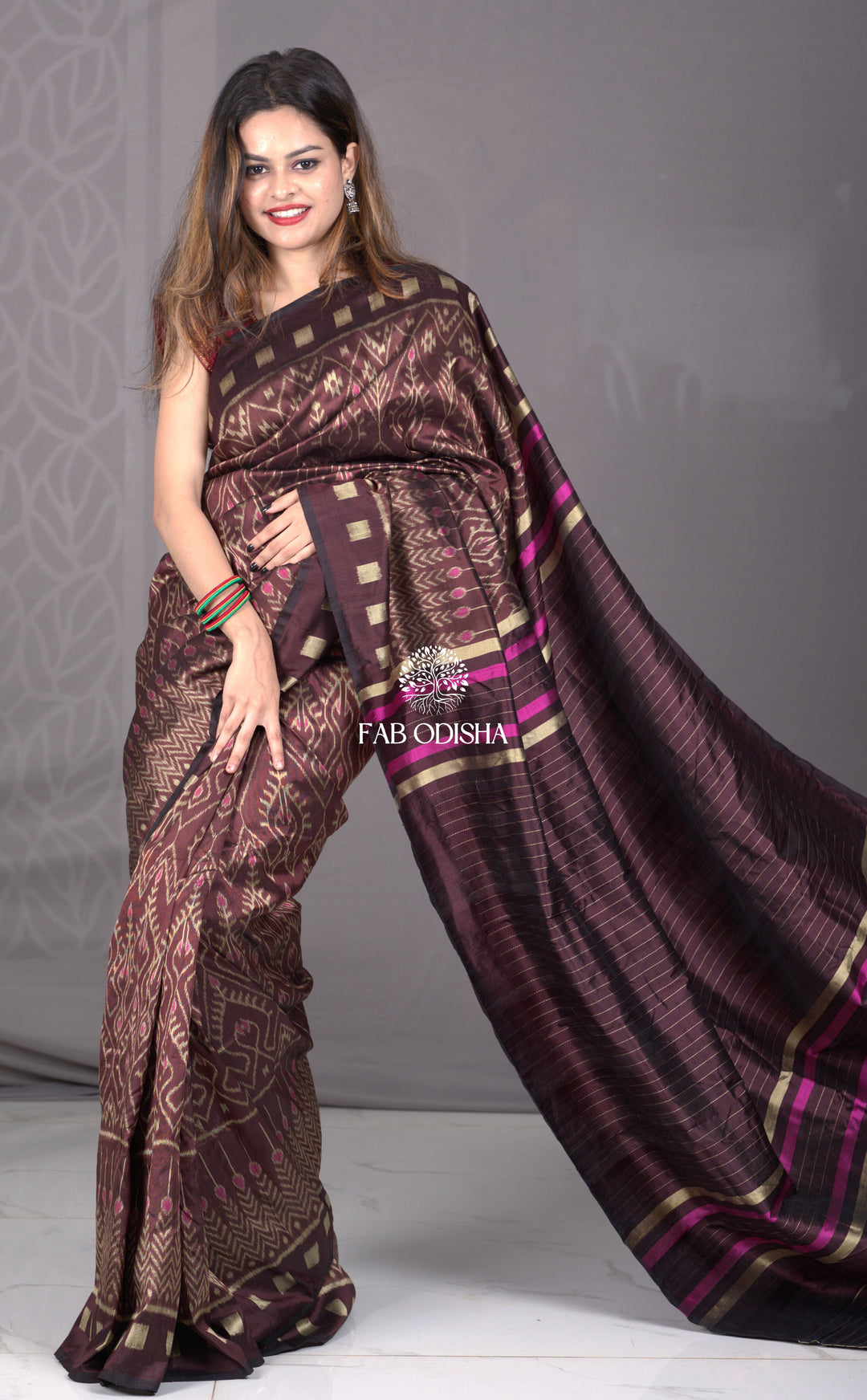 "COFFEE-E-KHAS" ELITE MULBERRY HANDLOOM SILK SAREE