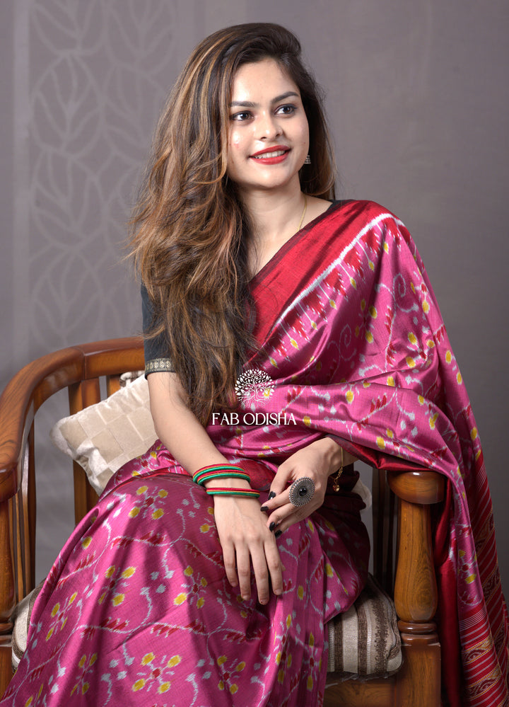 "GULAB MANOHARI" ELITE MULBERRY HANDLOOM SILK SAREE