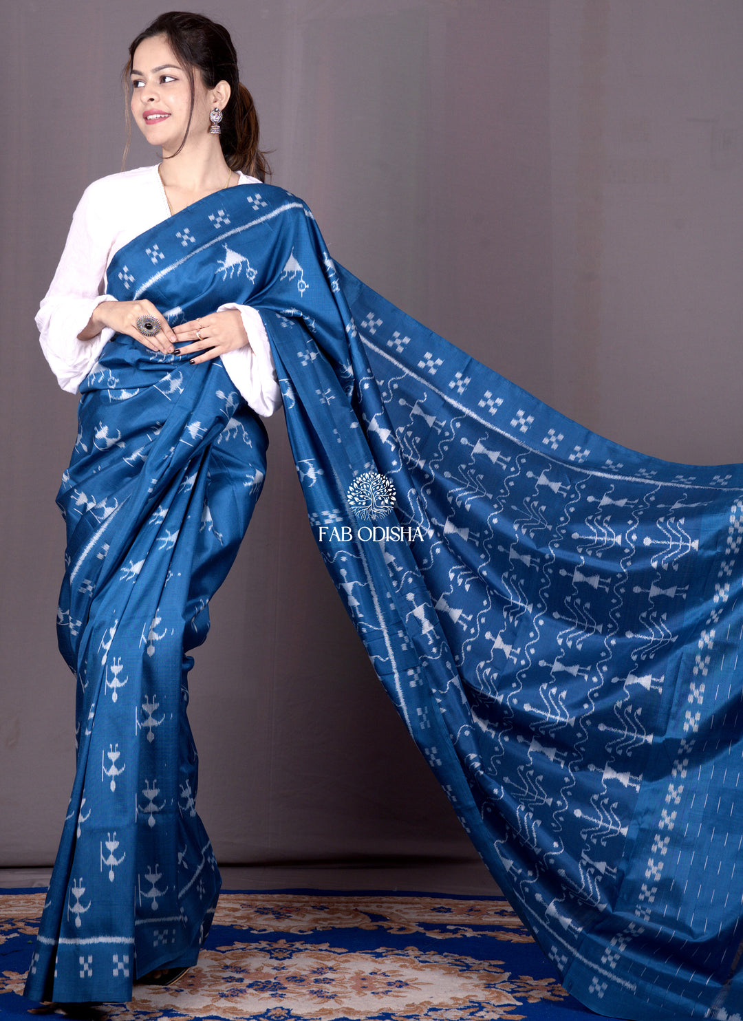 "SANSAAR-CHAKRA" ELITE MULBERRY HANDLOOM SILK SAREE