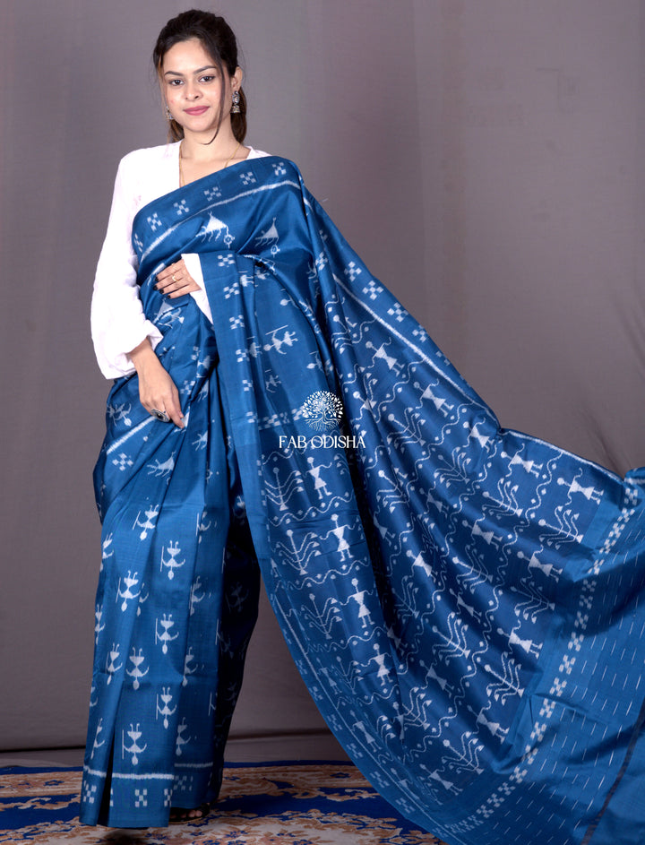 "SANSAAR-CHAKRA" ELITE MULBERRY HANDLOOM SILK SAREE