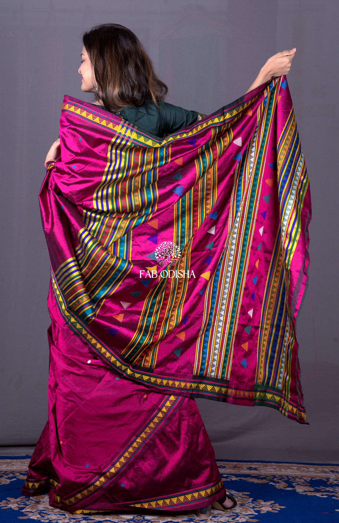 "SHAAM GULABI" DONGRIA PURE SILK SAREE