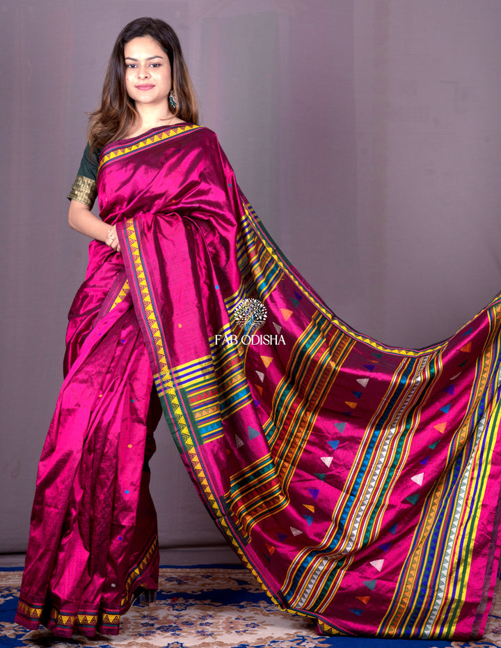 "SHAAM GULABI" DONGRIA PURE SILK SAREE