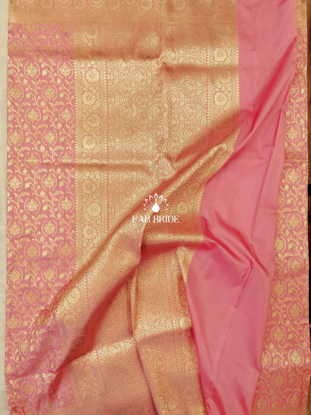 ”BRIDAL BLUSH" SONA-RUPA ZARI PURE SILK BANARASI SAREE