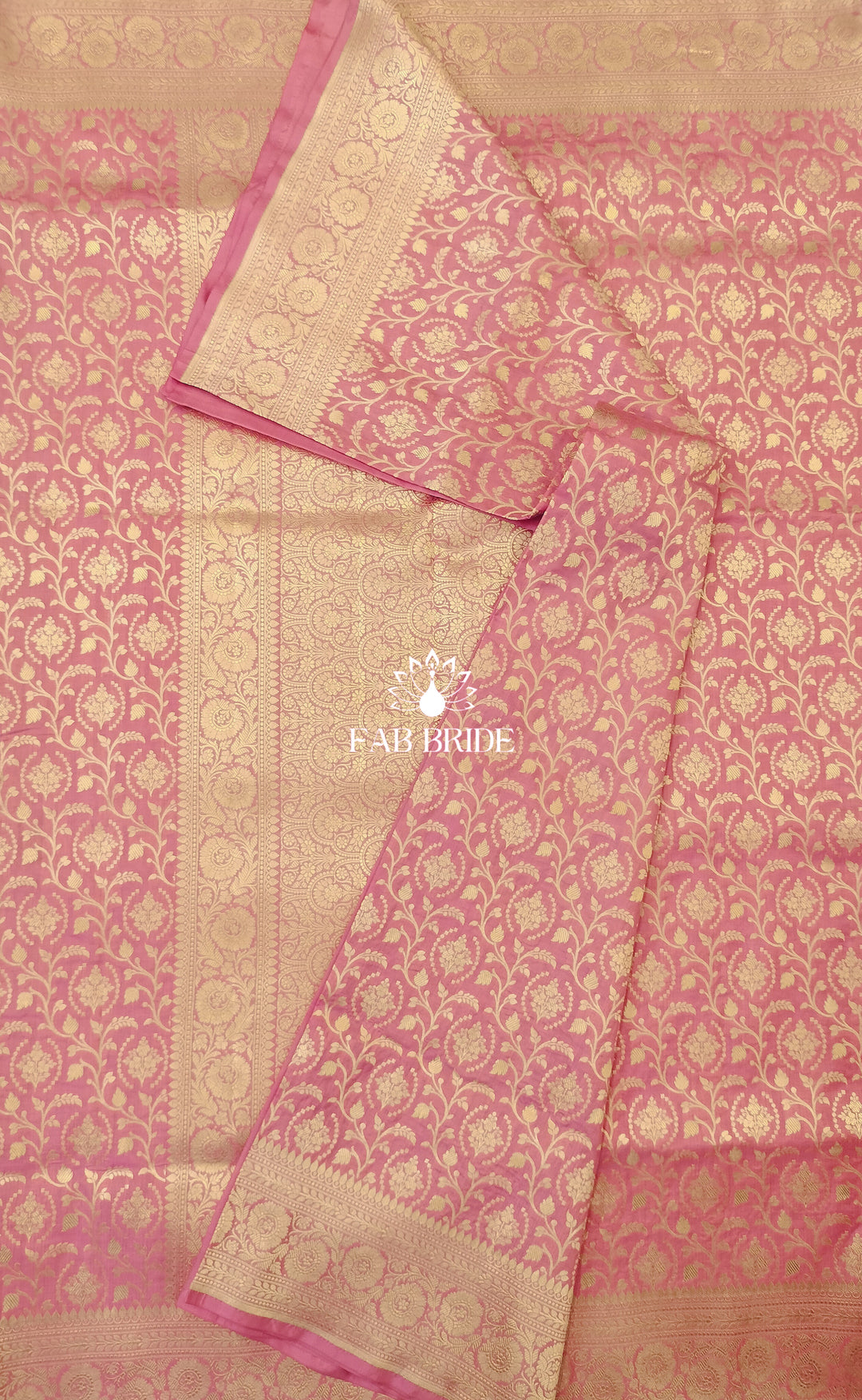 ”BRIDAL BLUSH" SONA-RUPA ZARI PURE SILK BANARASI SAREE