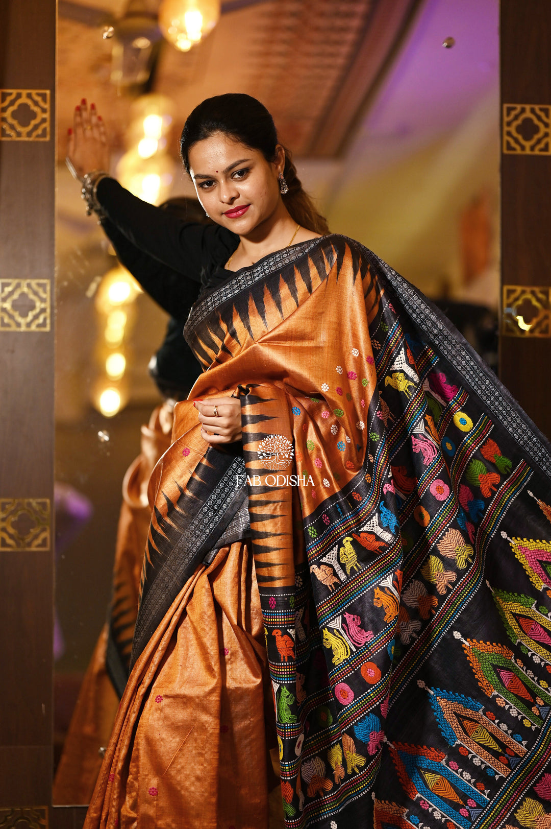 "BAHAAR-E-RANG" LUXURIOUS HERITAGE DOLABEDI SUPER FINE TUSSAR SILK SAREE