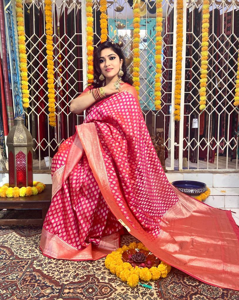 SAMRAGNI ROYAL BRIDAL BANARSI SILK SAREE