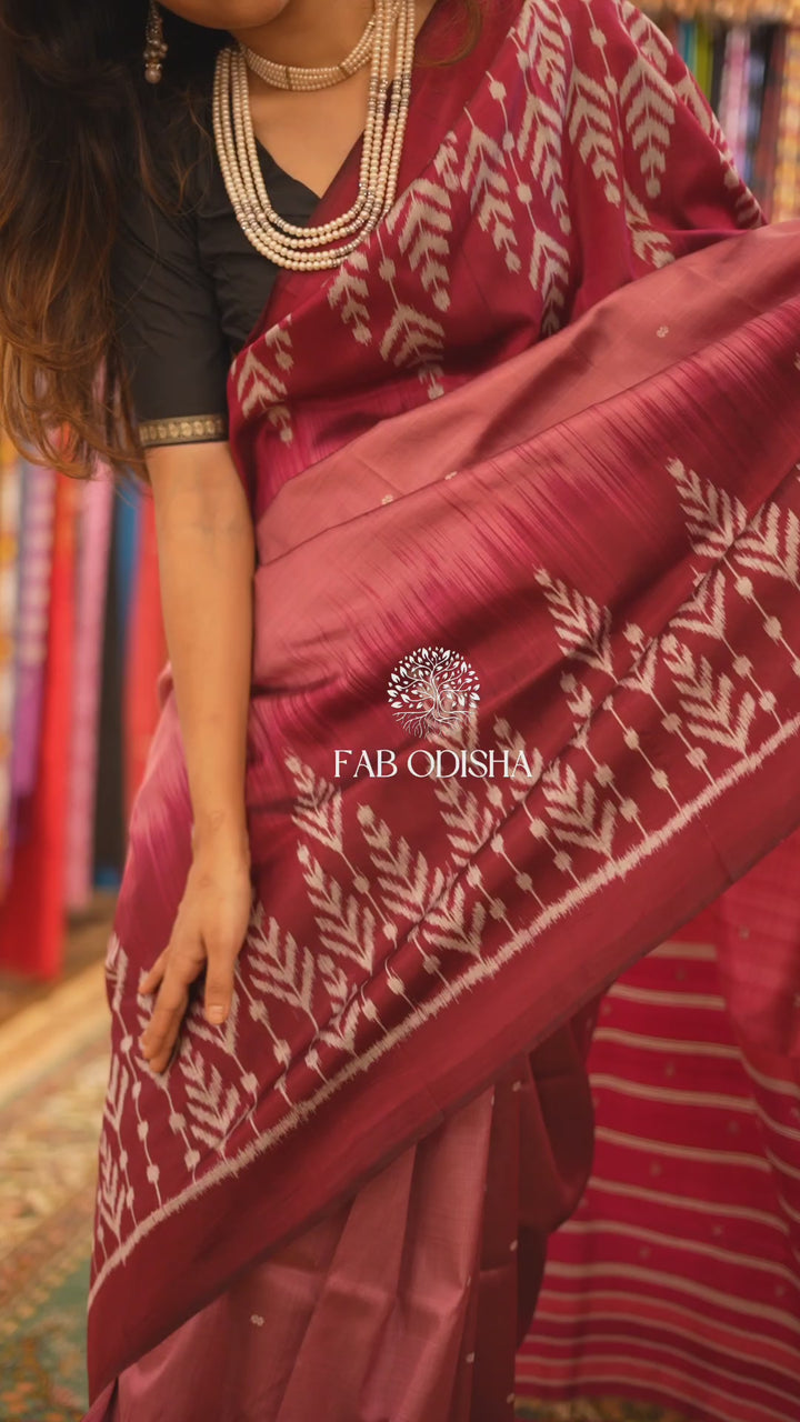 ROOPMATI PEACHY-PINK ELITE MULBERRY SILK SAREE