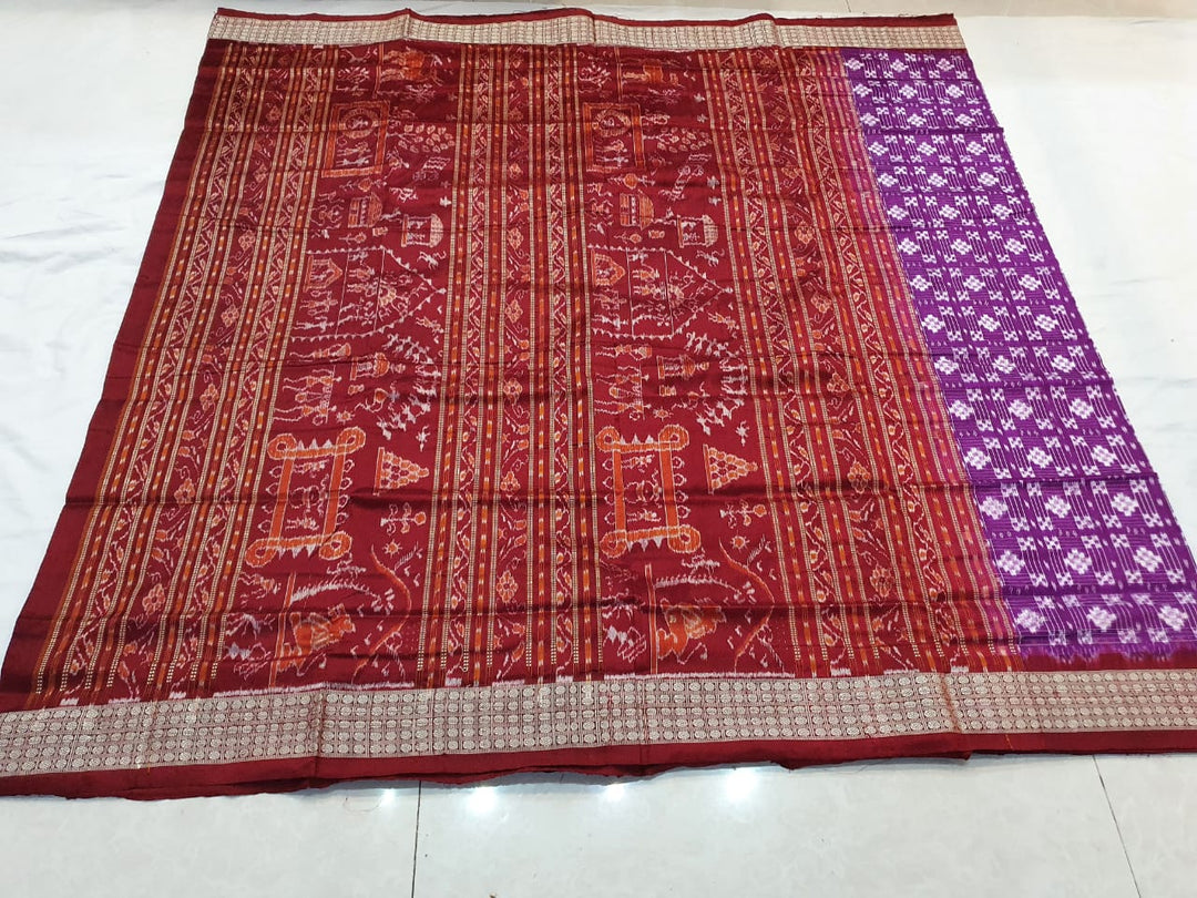 SAMBALPURI  GRAPE-PURPLE KOTHI  PASSAPALI SILK