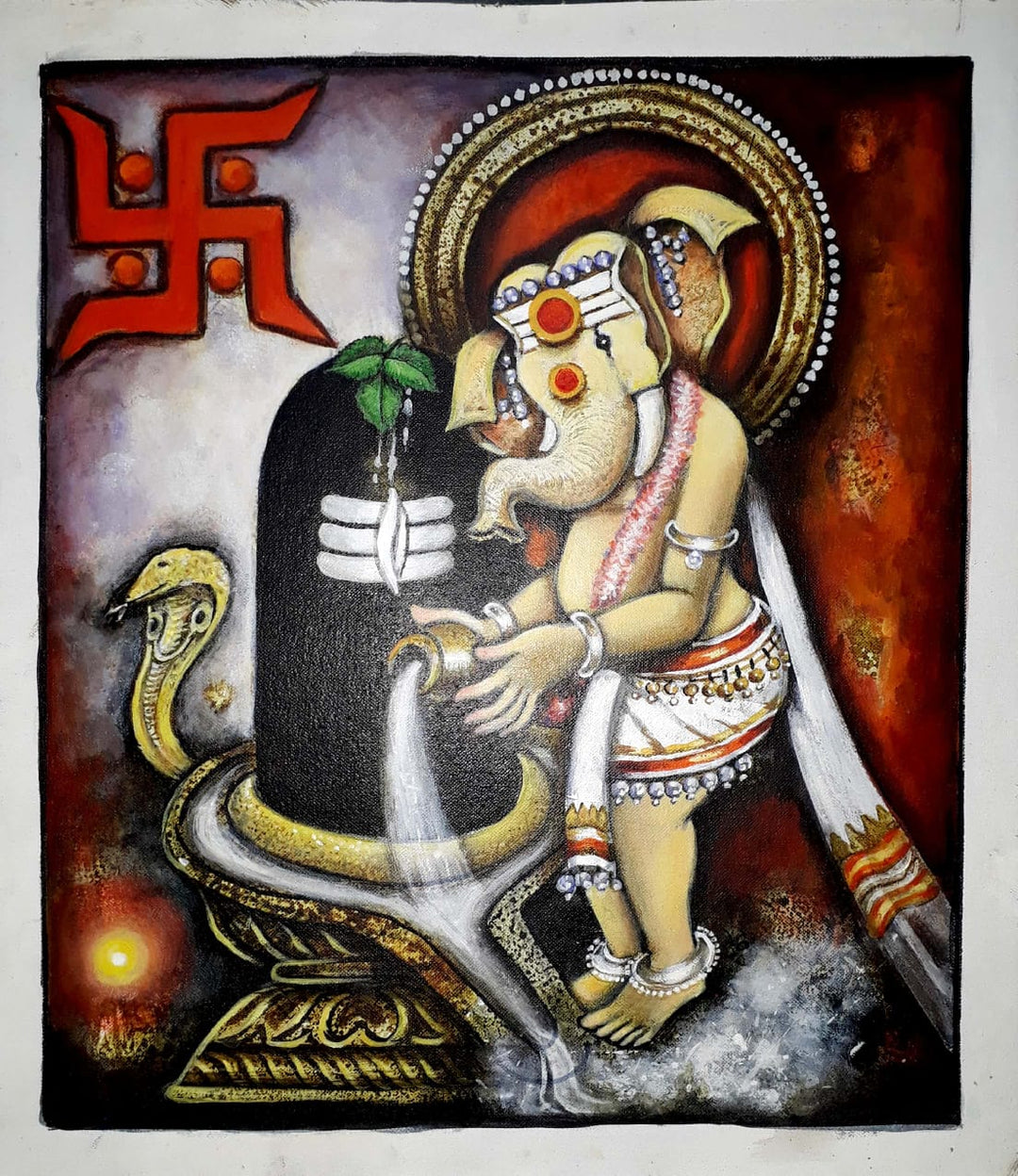 GANESHA WITH SHIVLING