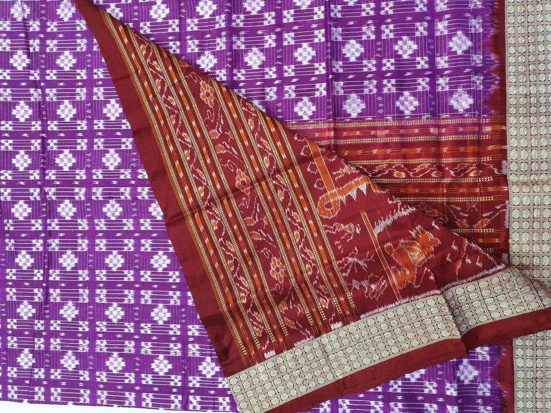 SAMBALPURI  GRAPE-PURPLE KOTHI  PASSAPALI SILK