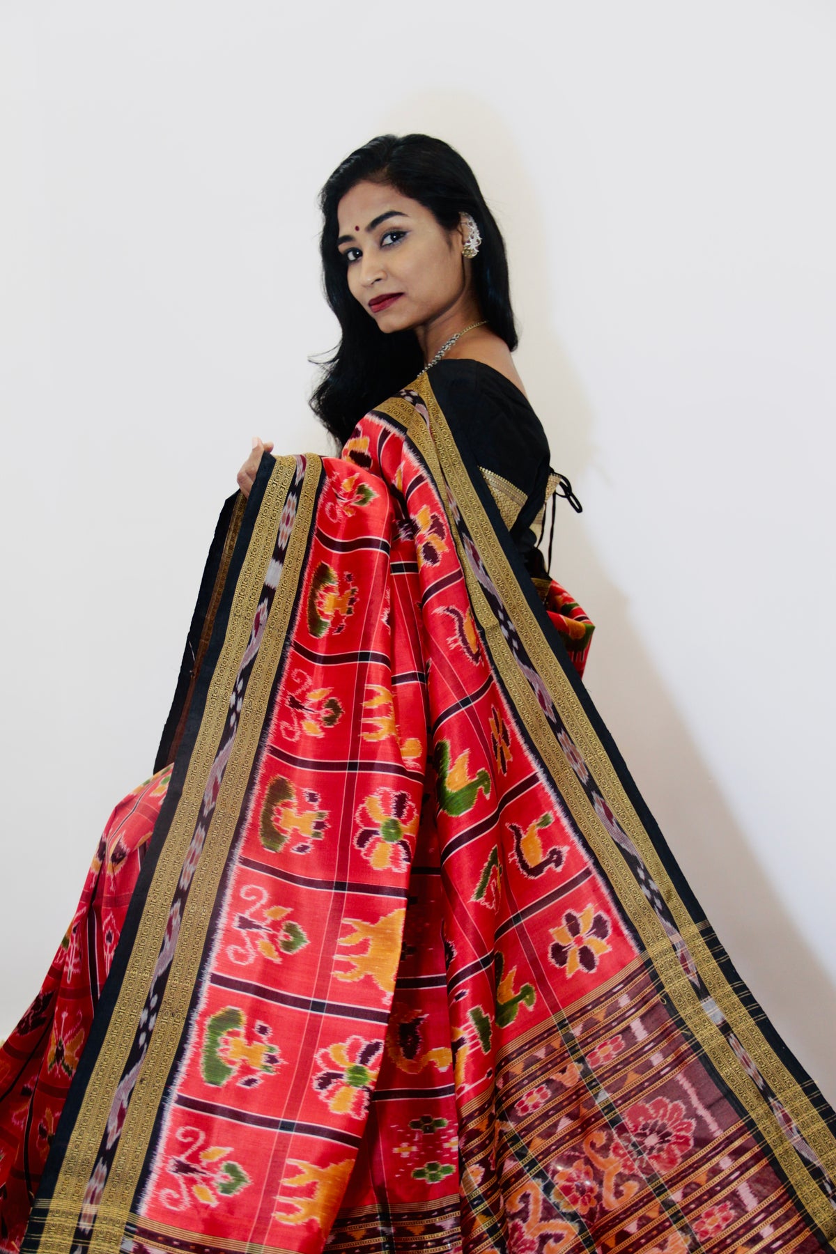 RED NABAKOTHI MULBERRY SILK SAREE – Fabodisha