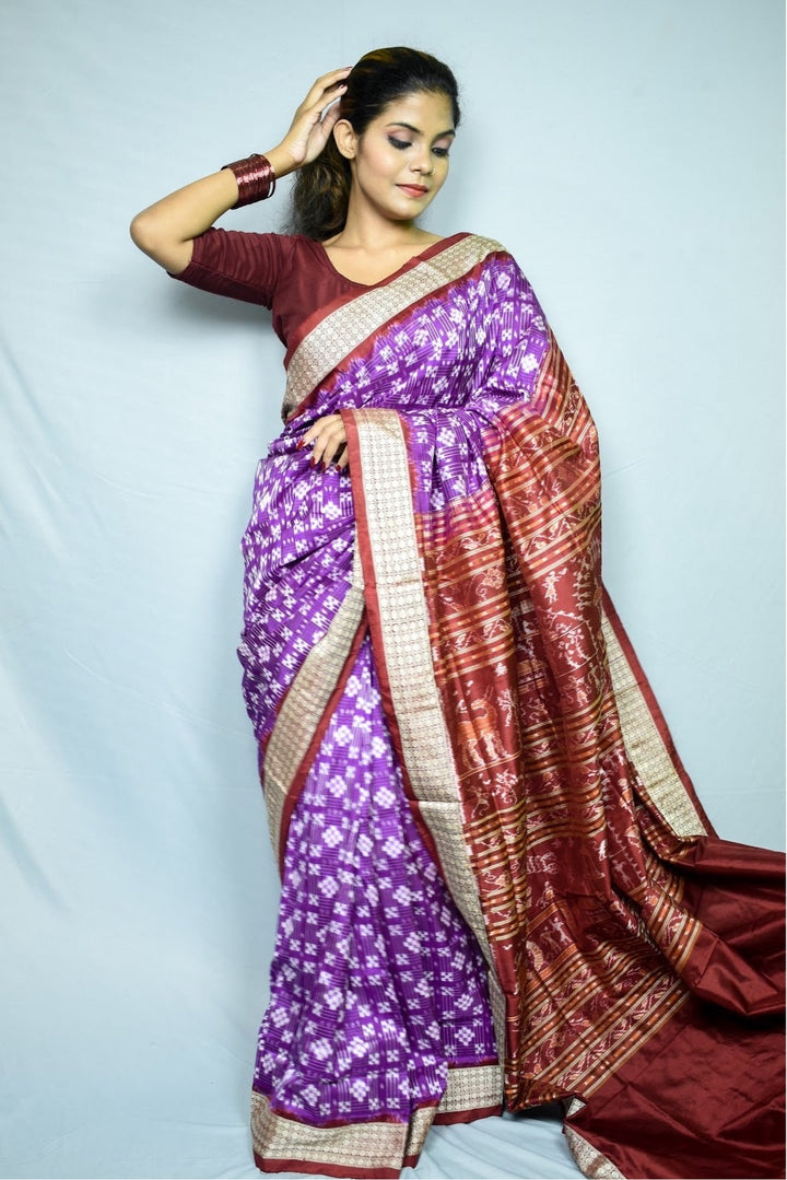 SAMBALPURI  GRAPE-PURPLE KOTHI  PASSAPALI SILK