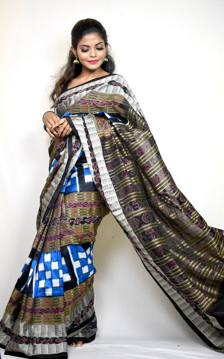 NEELAM  BICHITRAPURI SAMPURI SILK SAREE