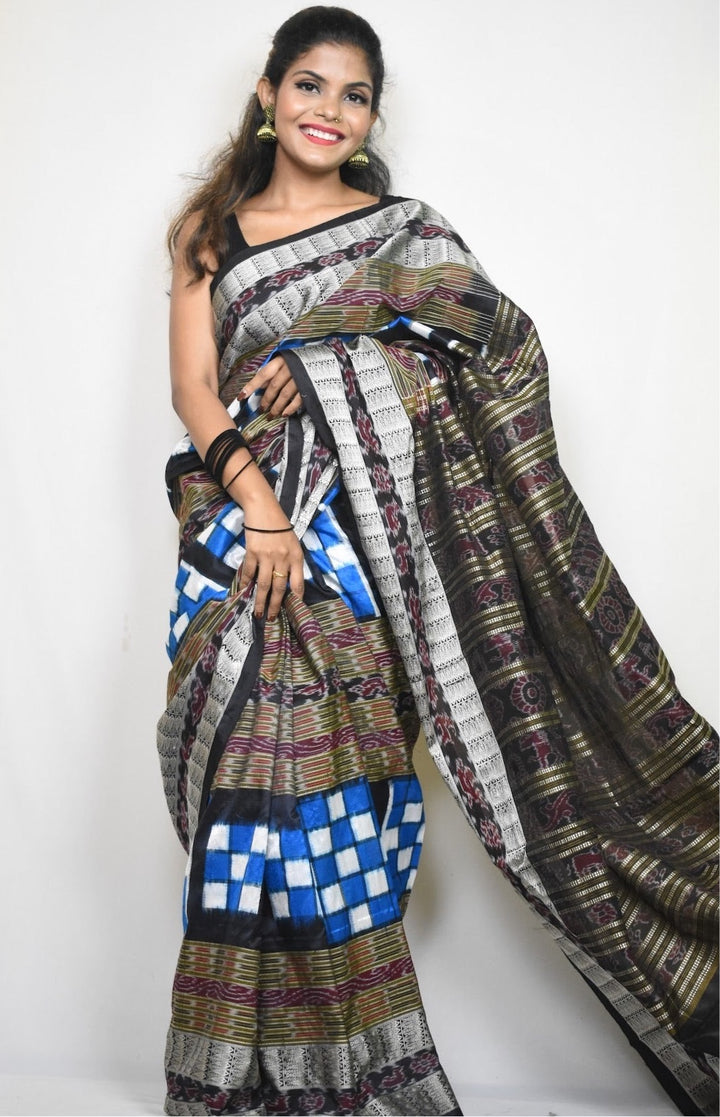 NEELAM  BICHITRAPURI SAMPURI SILK SAREE