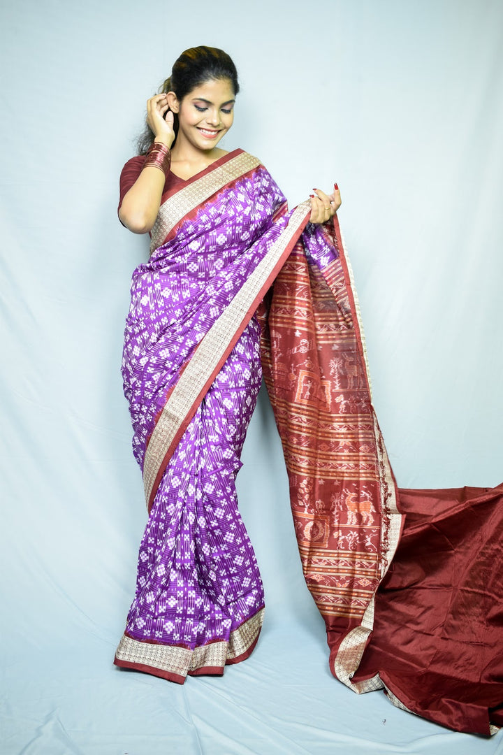 SAMBALPURI  GRAPE-PURPLE KOTHI  PASSAPALI SILK