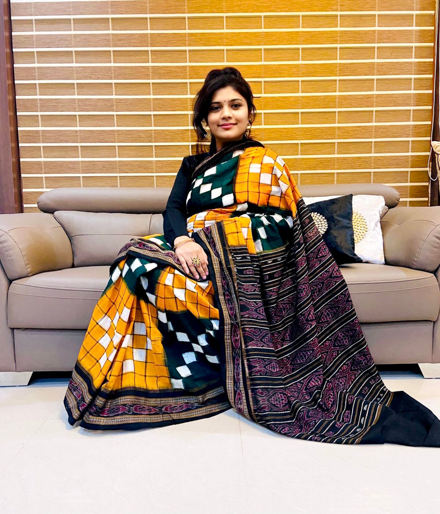 Handwoven Cotton Pasapalli Saree - Seerat